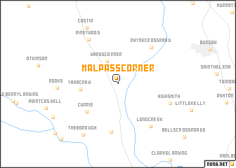 map of Malpass Corner