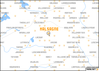 map of Malsagne