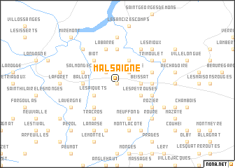 map of Malsaigne