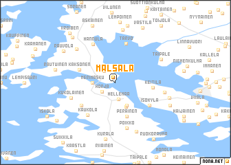 map of Mälsälä