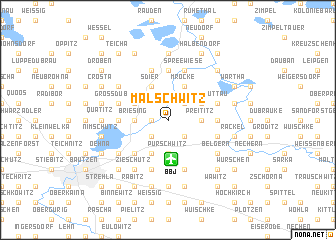 map of Malschwitz