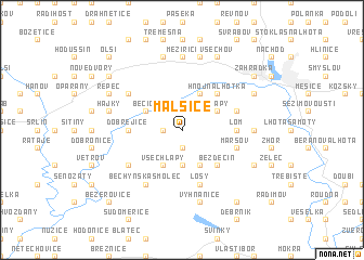 map of Malšice