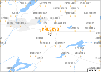 map of Målsryd