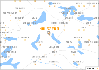 map of Małszewo