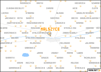 map of Małszyce