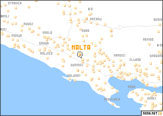 map of Malta