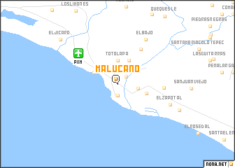 map of Malucano