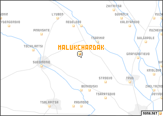 map of Malŭk Chardak