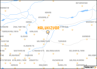 map of Malŭk Izvor