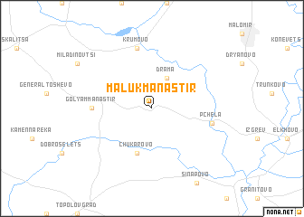 map of Malŭk Manastir