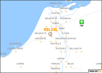 map of Malval