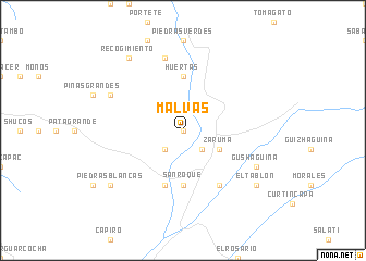 map of Malvas