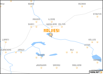map of Malveši