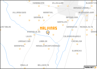 map of Malvinas