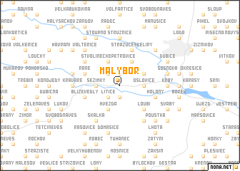 map of Malý Bor