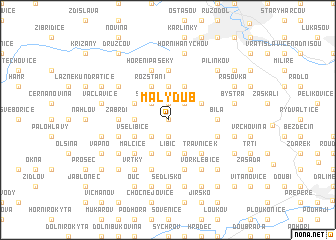 map of Malý Dub