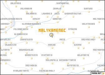 map of Malý Kamenec