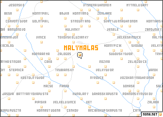 map of Malý Málaš