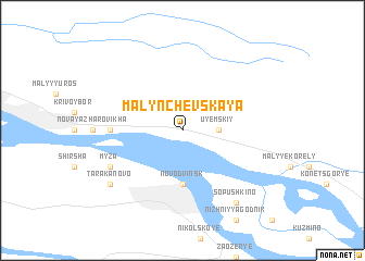 map of Malynchevskaya