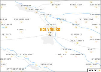 map of Malynivka