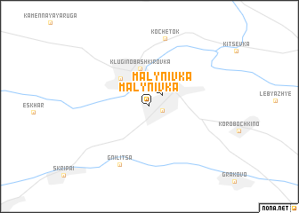 map of Malynivka