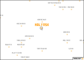 map of Malynsk