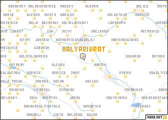 map of Malý Přívrat