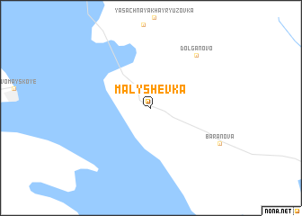 map of Malyshevka