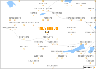 map of Malyshevo