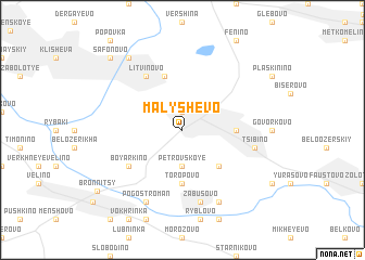 map of Malyshevo