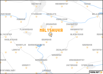 map of Malyshivka