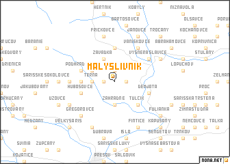 map of Malý Slivník