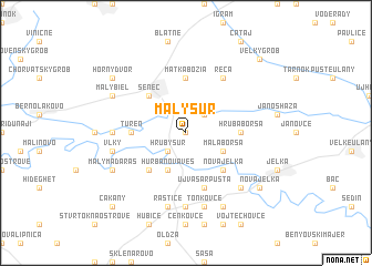 map of Malý Šúr