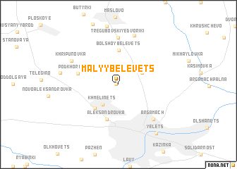 map of Malyy Belevets