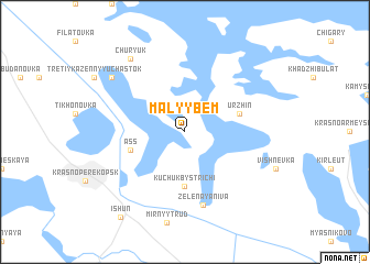 map of Malyy Bem