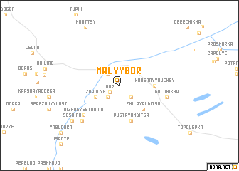 map of Malyy Bor