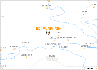 map of Malyy Brusum