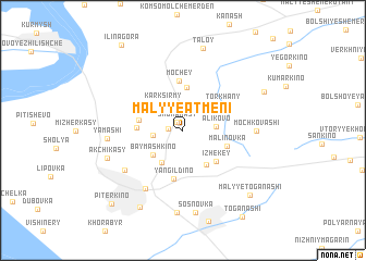 map of Malyye Atmeni