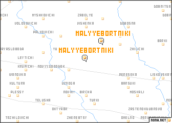 map of Malyye Bortniki