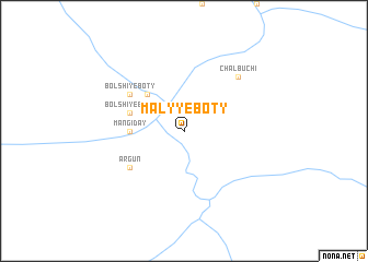 map of Malyye Boty