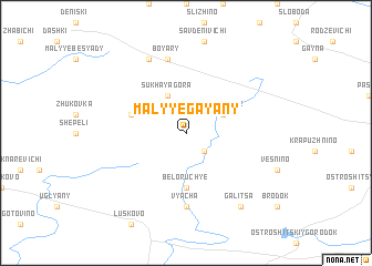 map of Malyye Gayany