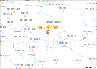 map of Malyye Gorki
