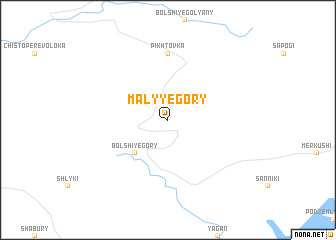 map of Malyye Gory