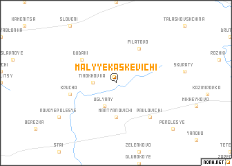 map of Malyye Kaskevichi