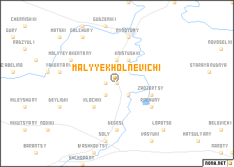 map of Malyye Kholʼnevichi