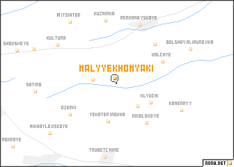 map of Malyye Khomyaki