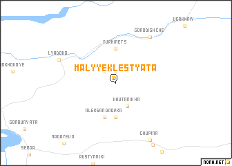 map of Malyye Klestyata