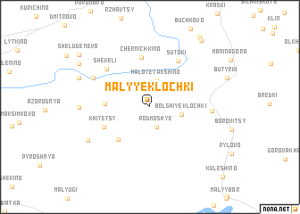 map of Malyye Klochki