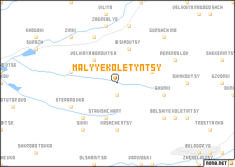 map of Malyye Koletyntsy