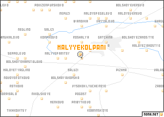 map of Malyye Kolpani